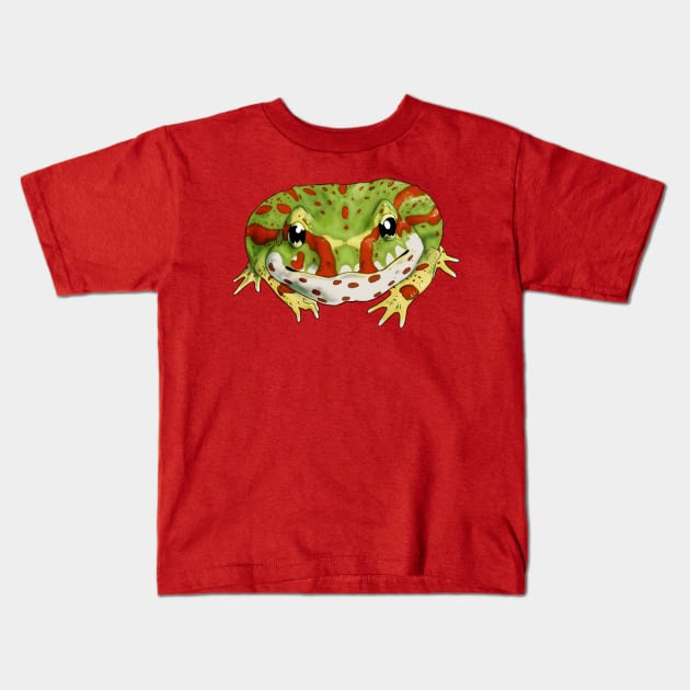 Ceratophrys cranwelli - Pacman frog Kids T-Shirt by Furia And Mimma